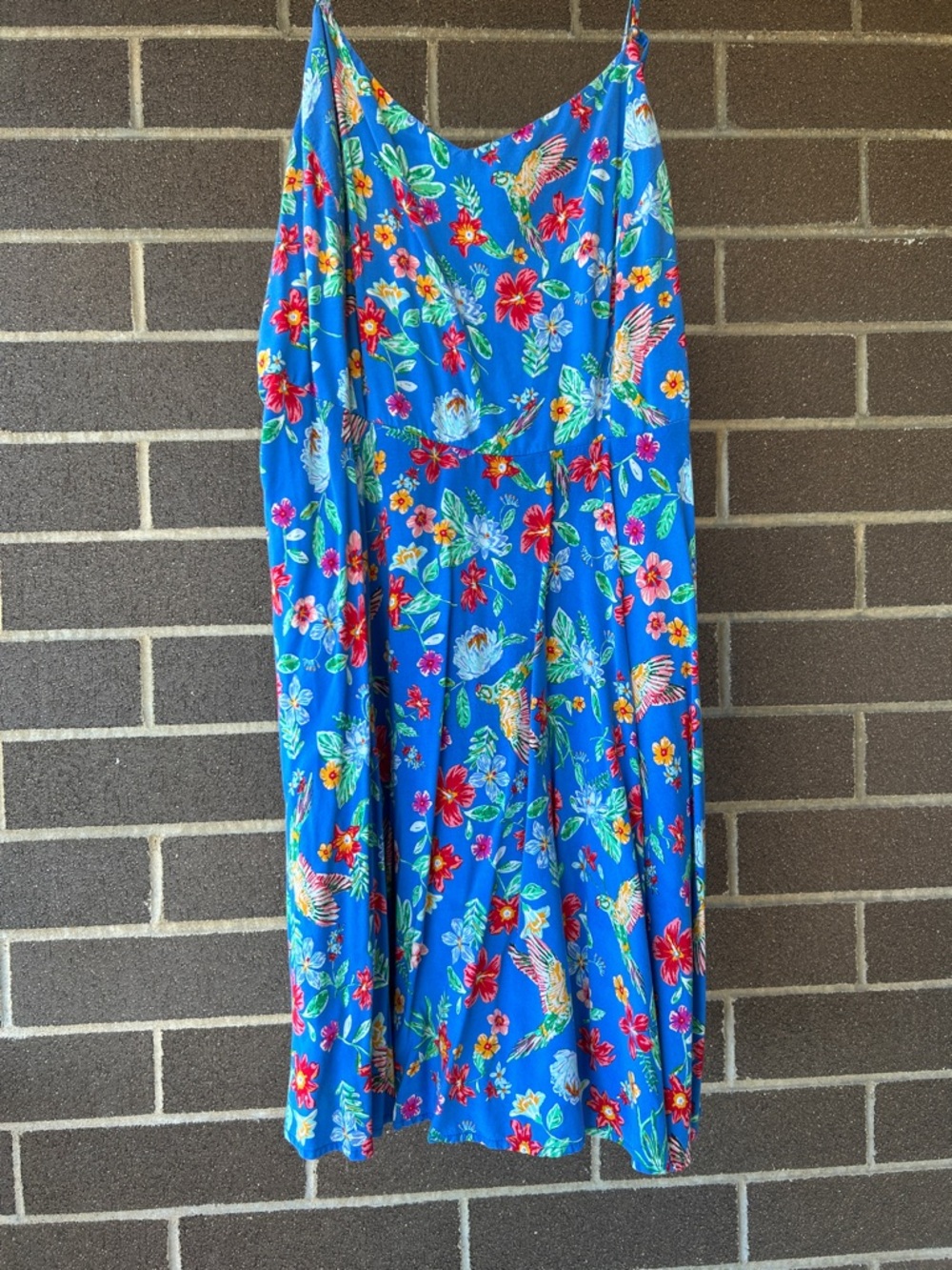 Tropical Floral Summer Mini-Dress XXL - Picture 2 of 5